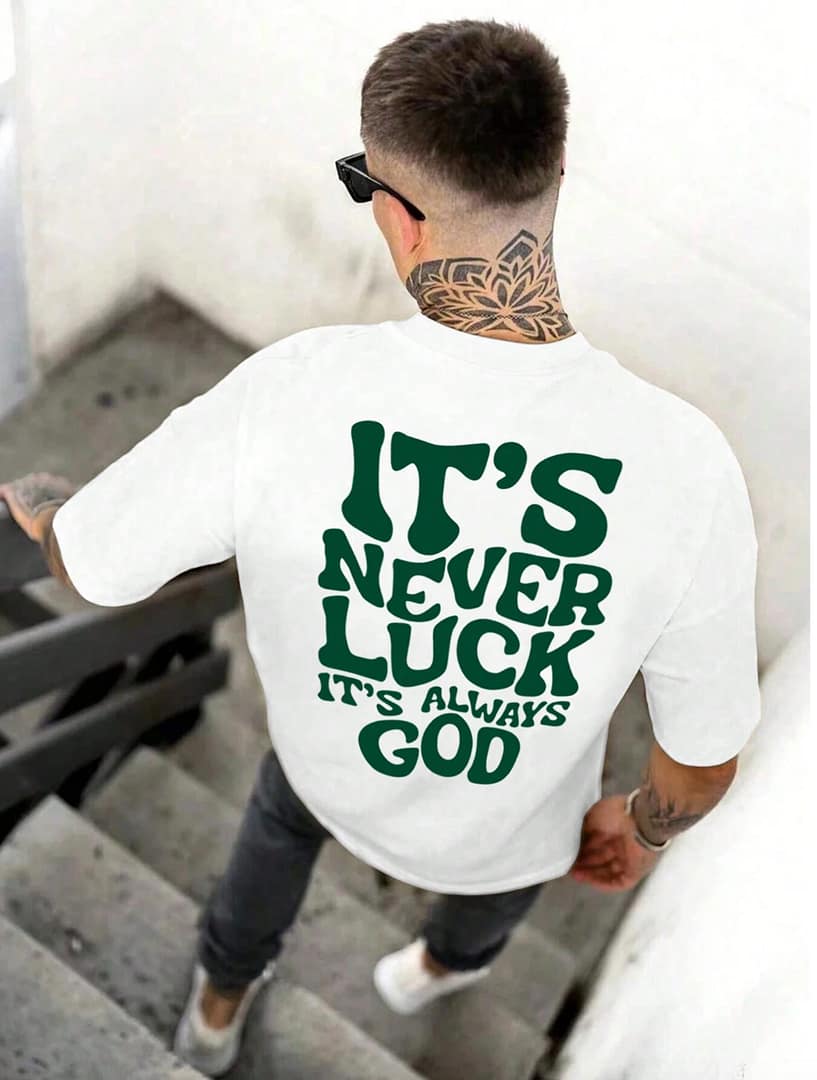 It's Never Luck T-Shirt – Hombre - Image 3